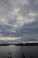 愛媛県愛南町　夕暮れ時の宇和海