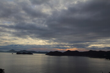 愛媛県愛南町　夕暮れ時の宇和海
