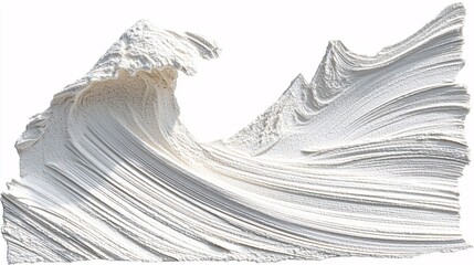 conceptual illustration of a single sourdough loaf with its form created by soft, swirling lines of flour. The image is artistic and abstract, representing the dynamic and fluid nature of the 