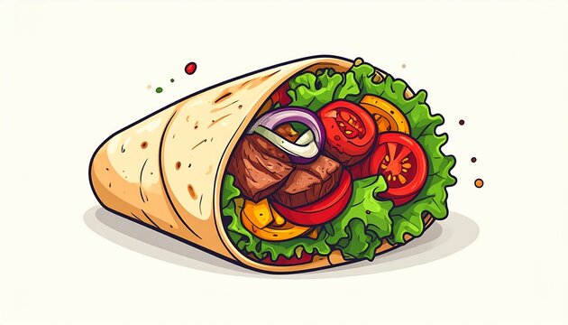 Delicious, hand-drawn vector illustration of a fresh red apple isolated on white, a healthy diet snack