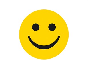 Fototapeta premium Simple yellow smiley face