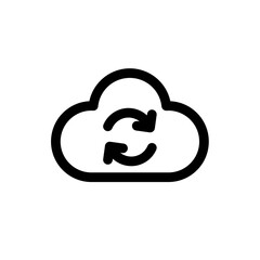 Cloud sync icon. Vector stroke, outline and solid icons. SVG file.