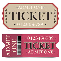 Colorful Admission Tickets for Party, Concert, Festival or Movie Night