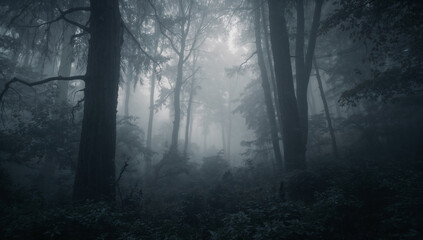 Fototapeta premium 湿り気を帯びた苔と幹の質感を控えめに残し清浄感と神秘性を両立してウェルネスやマインドフルネスの文脈に自然に馴染む.生成AI