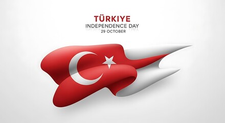 Dynamic Turkish Independence Day Flag Design Celebrates 29 October
