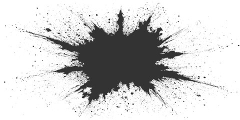 Abstract Black Powder Explosion on White Background Ink Splash, Explosive black powder burst effect isolated on white background. Black chalk explosion. black powder explosion.