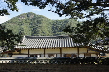 경상북도 안동에 있는 병산서원은 고려시대부터 교육기관으로 사용되어 온 전통적인 한국식 건물로 아름다운 곳입니다.