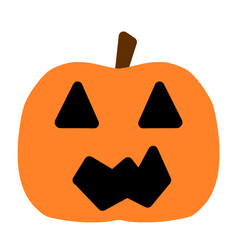 halloween jack o lantern pumpkin elements PNG with white line