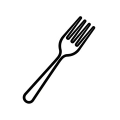 Halloweenfruitssingleicon illustration of a fork isolated on white background, a common eating utensil
