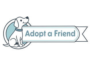 Adopt a Friend Cute Dog Illustration for Animal Adoption Campaign