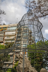 Bird cage at the zoo