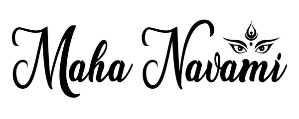 Maha Navami Text PNG
