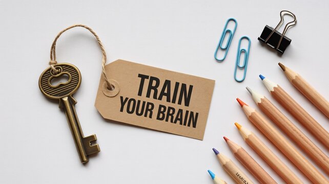 Unlock your potential with this motivational key to learning and growth, inspiring mental development and success.