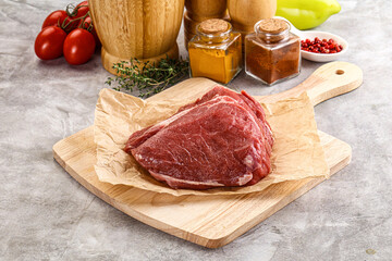 Raw beef piece for cooking