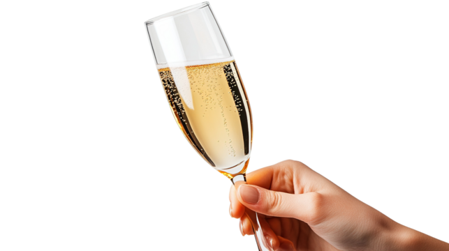 hand with champagne - Powered by Adobe
