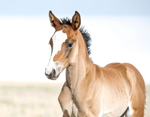 Obraz premium Young foal in a field