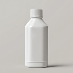 Minimalist white bottle, perfect for product mockups and presentations