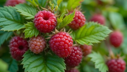 raspberry on a bush