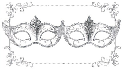 Elegant carnival mask illustration