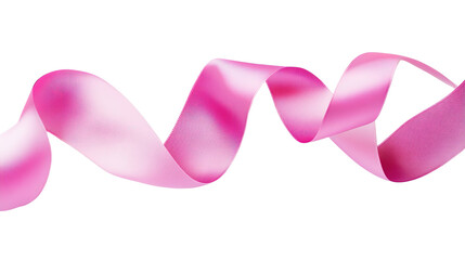 pink ribbon on white background