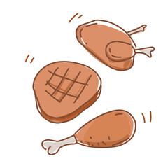 fried Chicken and meal illustration.eps