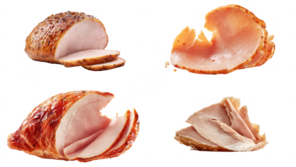 Delicious sliced turkey breasts kitchen food photography gourmet close-up culinary art