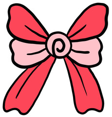 Red pink cute bow