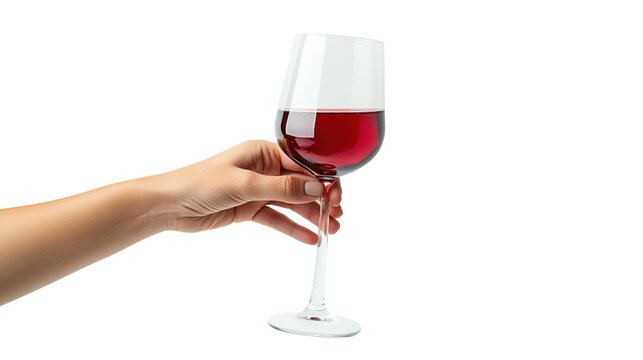 hand holding a glass of wine - Powered by Adobe