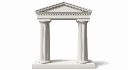 Fototapeta premium Elegant stone column structure creates classic architectural statement ideal for design projects
