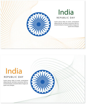 Clean Abstract 26 January INDIA Republic Day Banner Vector EPS Vector Format