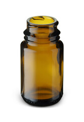 brown glass medicine container