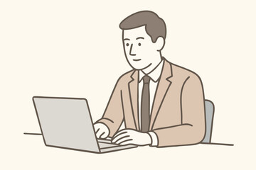 Man working on laptop