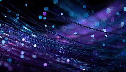 Abstract Colorful Light Streaks and Glowing Particles.