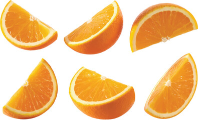 set of orange slices