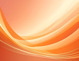 Fototapeta premium Abstract soft orange curves