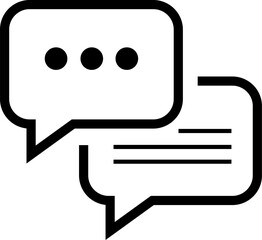Minimal line chat bubbles icon set