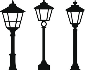 Elegant Street Light Silhouettes A Classic Collection of Lighting Fixtures for Urban Decor and Design