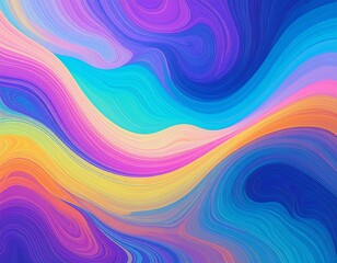 Obraz premium Abstract swirling paint, vibrant colors