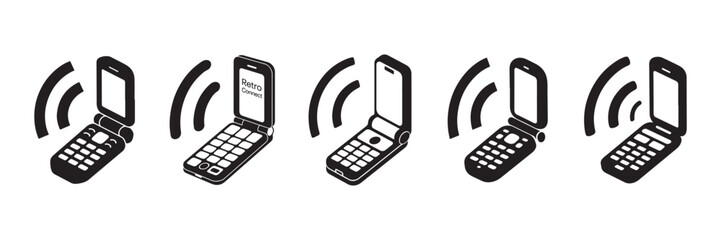 Smartphone and Flip Phone Communication Icons