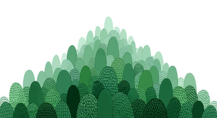 Forest Landscape with Green Trees Vector Illustration for Nature and Environment Concepts