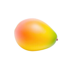 Fresh ripe mango with vibrant color gradient on a plain backdrop