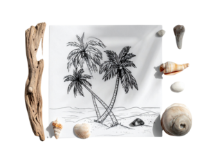 Hand-Drawn Tropical Palm Tree Collection with Coastal Vibes