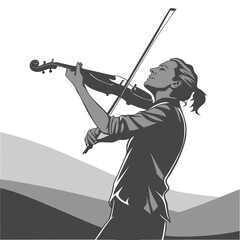 man playing violin
