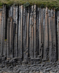 basalt rock formation of canyon Studlagil  in Iceland