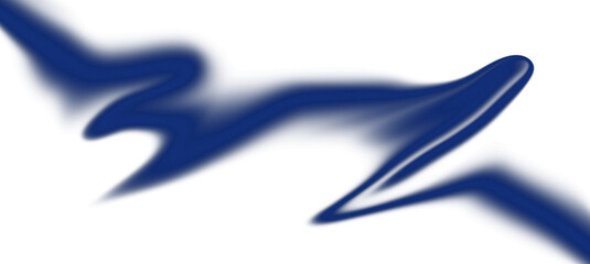 Abstract blue smoke swirl isolated on transparent background