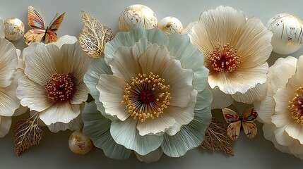 Stunning golden floral arrangement design high resolution picture