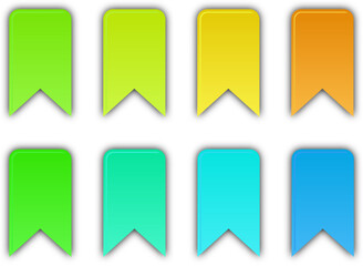 set of colorful vector stickers