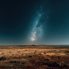 Vast prairie milky way