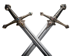Medieval Ornate Swords Crossed Classic