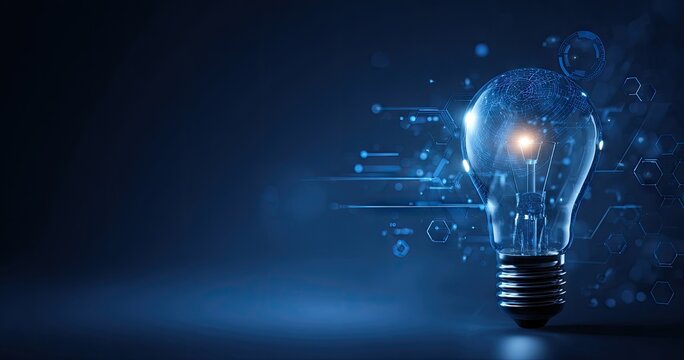 Innovative Lightbulb Idea Concept.